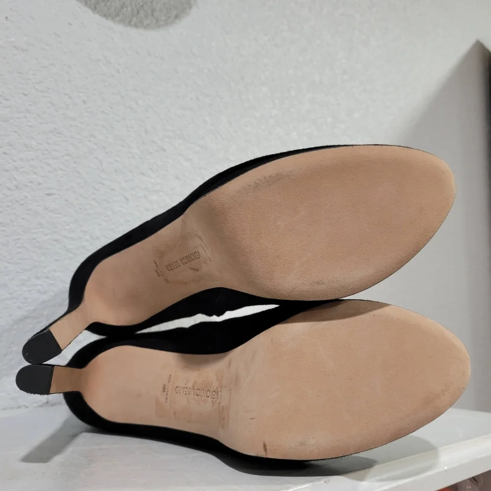 Veronica Beard Dali Black Suede Platform Ankle Boots Size 8 New - Picture 9 of 11